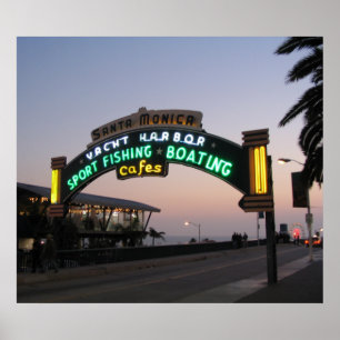 Santa Monica yachthamn Poster