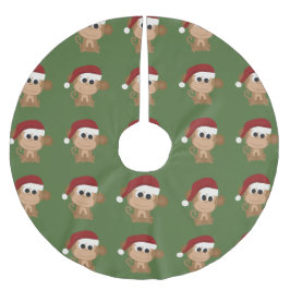 Santa Monkey Julgransmatta Borstad Polyester