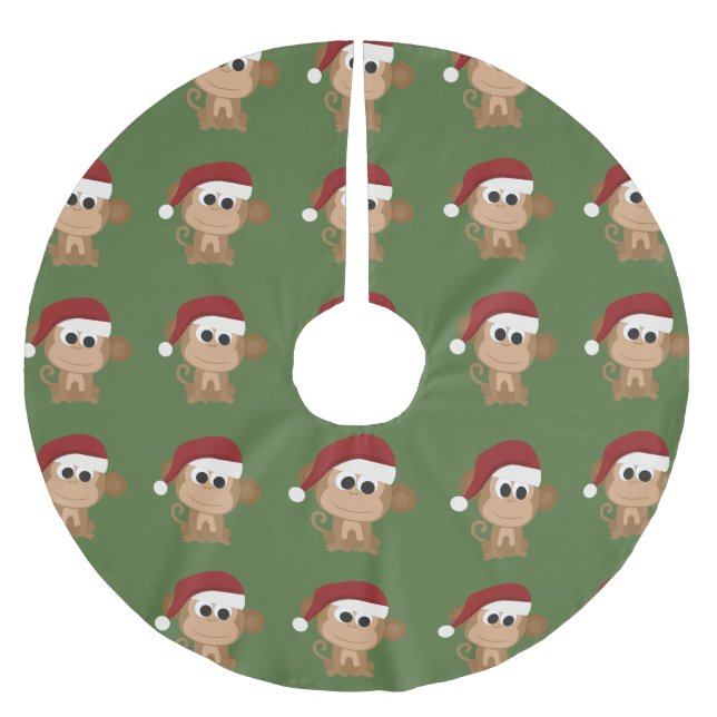 Santa Monkey Julgransmatta Borstad Polyester (Framsidan)