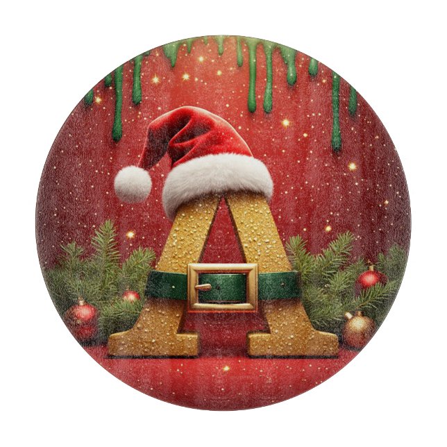 Santa Monogram A För Julpresenter (Framsidan)