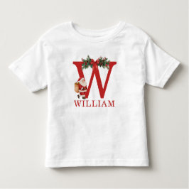 Santa Monogrammed and Name Family Matching T Shirt
