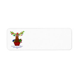Santa Moose-Returetiketter Returadress Etikett