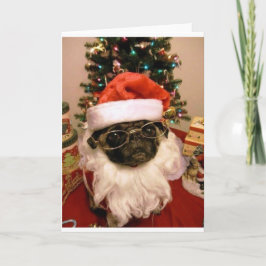 Santa mops helgkort