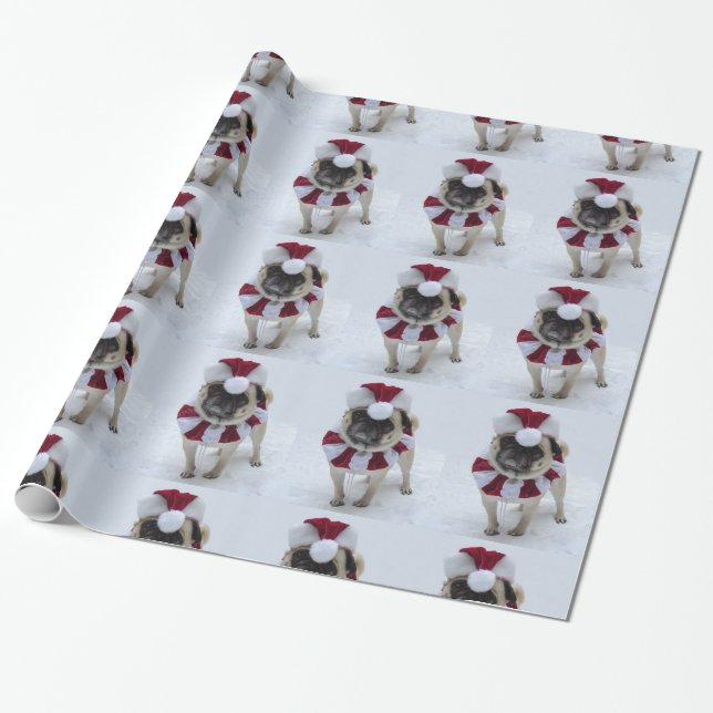 Santa mops presentpapper (Utrullad)