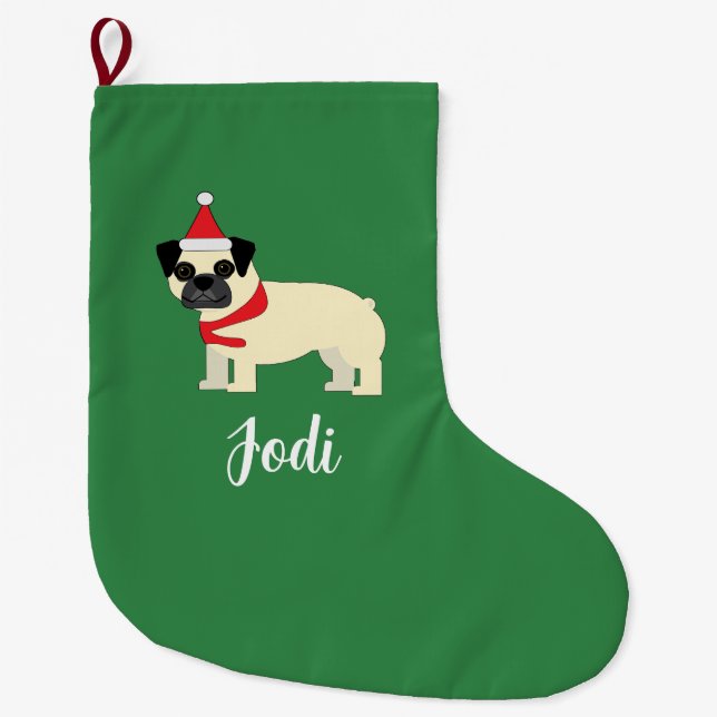 Santa Mops Stor Julstrumpa (Framsidan)