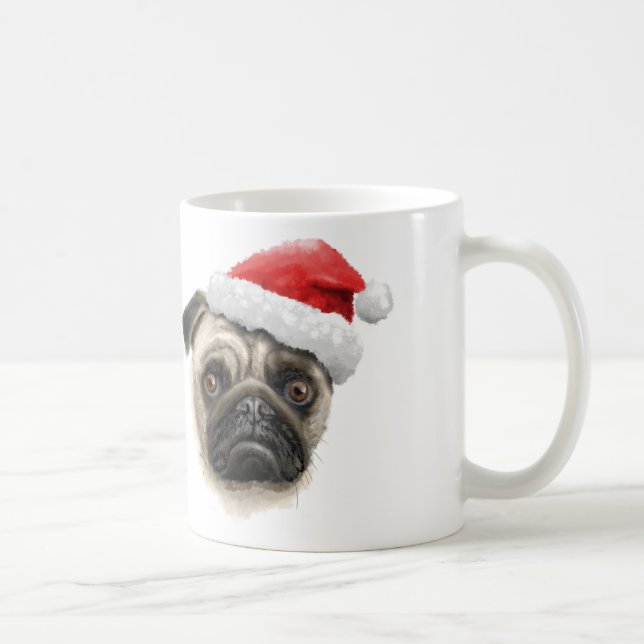 Santa mopsmugg kaffemugg (Höger)