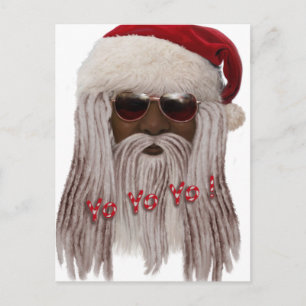 Santa (mörk) i fruktanar - Yo Yo Yo! Helg Vykort
