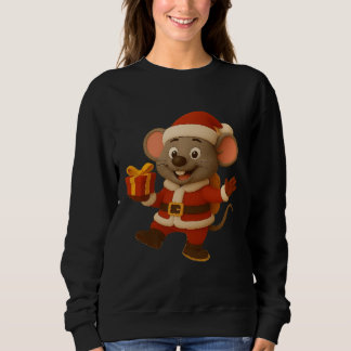 Santa Mouse Långärmad T-Shirt | Cute jul G