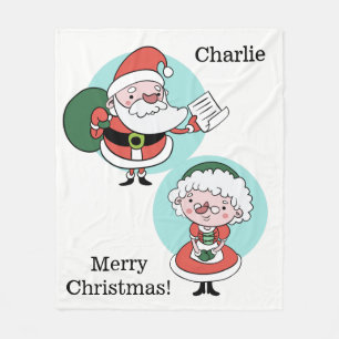 Santa & Mrs Claus anpassningsbar-filtar Fleecefilt