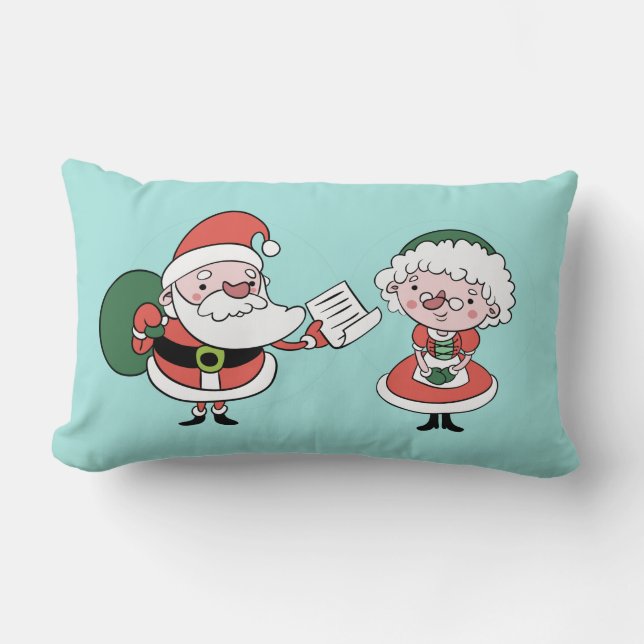Santa & Mrs Claus dekorativ kudde (Framsida)