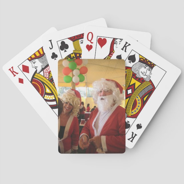 Santa & Mrs Claus God Firande - Festive Casinokort (Baksidan)