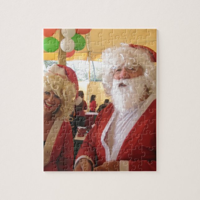Santa & Mrs Claus God Firande - Festive Pussel (Vertikal)