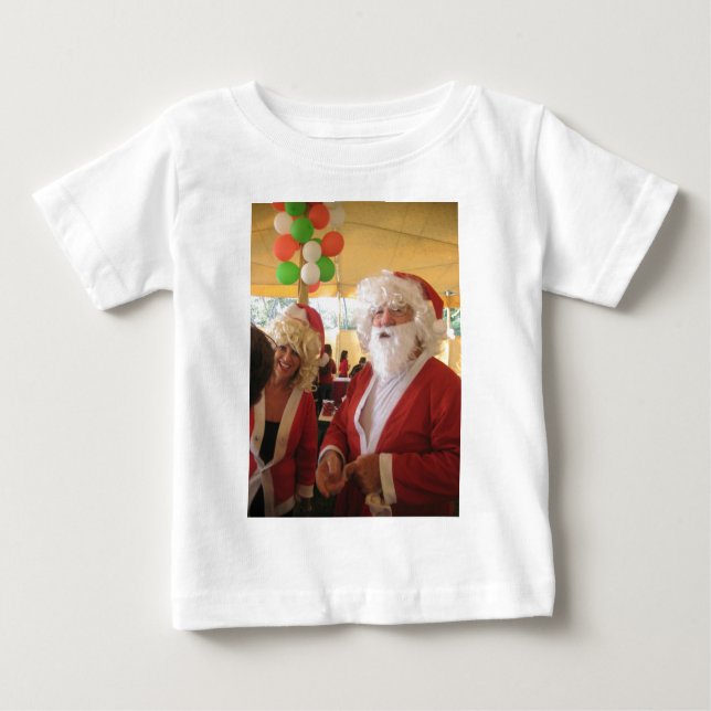 Santa & Mrs Claus God Firande - Festive T Shirt (Framsida)