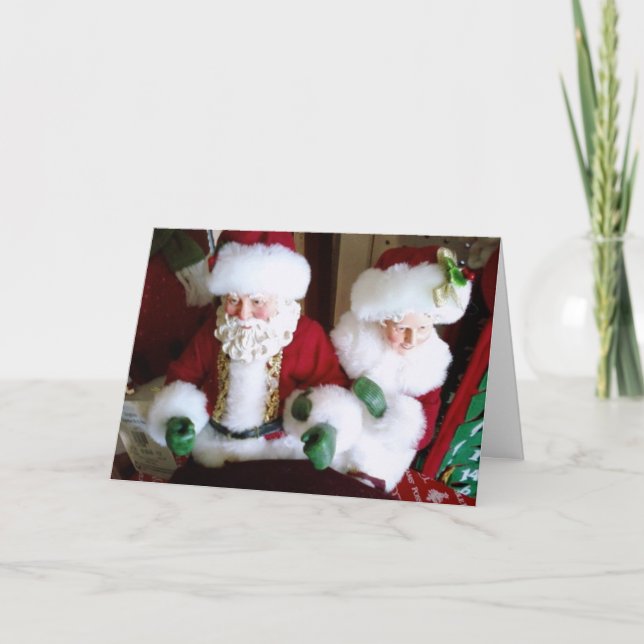 SANTA/MRS CLAUS SAY GOD JUL HELGKORT (Framsida)