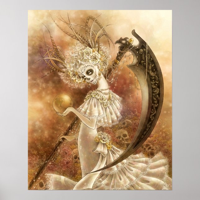 Santa Muerte Art Print Poster (Framsidan)