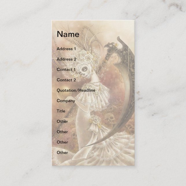 Santa Muerte Businesscard Visitkort (Framsida)