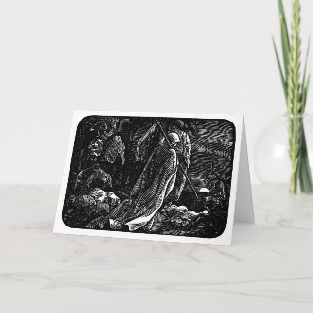 Santa Muerte (den mexicanska grymma reaperen) Helgkort (Framsida)