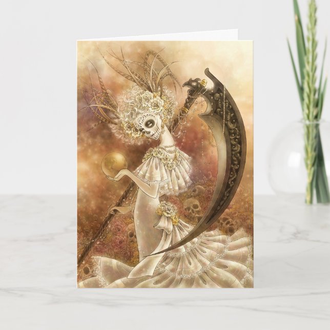 Santa Muerte hälsningkort Kort (Framsida)