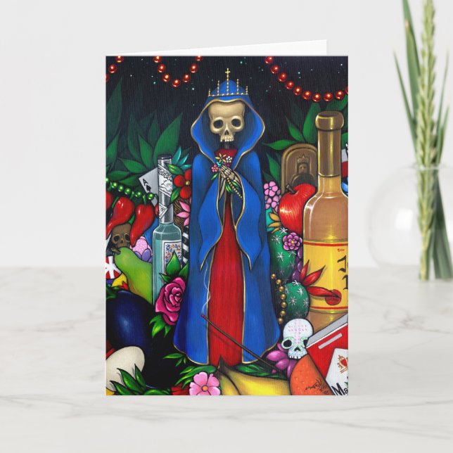 "Santa Muerte"-hälsningskort Kort (Framsida)
