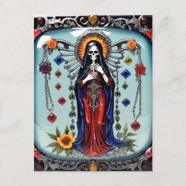 Santa Muerte (Heliga Döden) Vykort (Framsida)