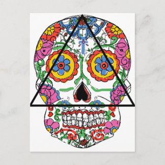 Santa Muerte i en triangel Helg Vykort