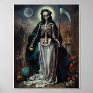 Santa Muerte i kyrkogården Poster
