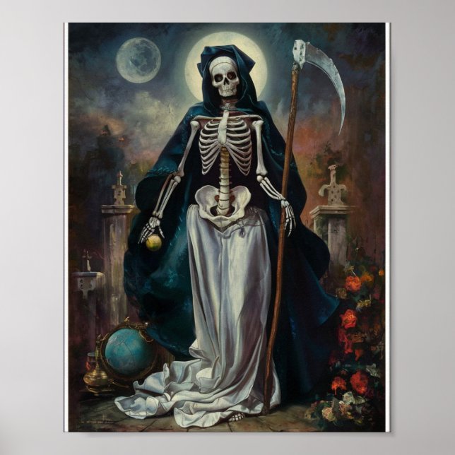 Santa Muerte i kyrkogården Poster (Framsidan)