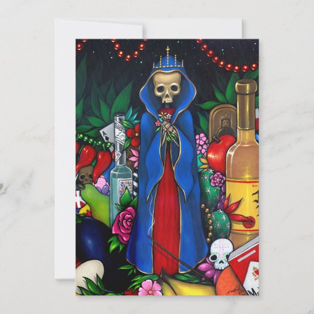 Santa Muerte INVITATIONS Day of the dead Inbjudningar (Framsida)