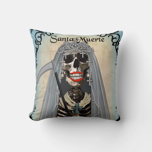 Santa Muerte konst kudder Kudde (Framsida)