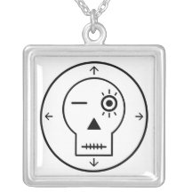Santa Muerte Magick Evil Öga Seal Necklace