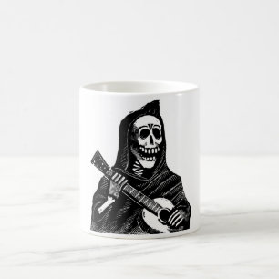 Santa Muerte med gitarren circa tidiga 1900s Kaffemugg
