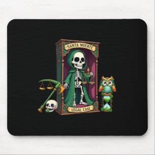 Santa Muerte med Grönt Cloak Help with Legal Musmatta