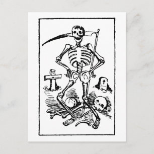 Santa Muerte, mexikansk grim Reaper c. tidigt 1900 Vykort