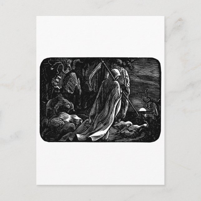 Santa Muerte (Mexikanska grimreglaget) Helg Vykort (Framsida)