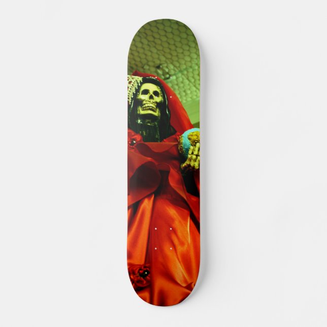 Santa Muerte Mini Skateboard Bräda 18,5 Cm (Framsida)