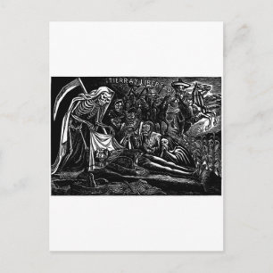 Santa Muerte och soldaten C. Mexico 1951 Helg Vykort