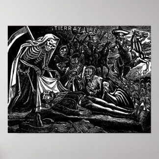 Santa Muerte och Soldier c. 1951 Mexiko. Poster