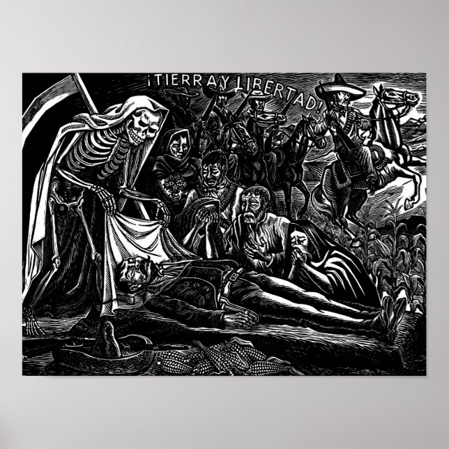 Santa Muerte och Soldier c. 1951 Mexiko. Poster (Framsidan)