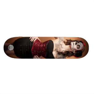 Santa Muerte Old School Skateboard Bräda 18 Cm