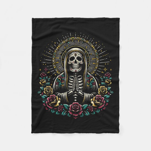 Santa Muerte Perdoname Fleecefilt (Framsidan)