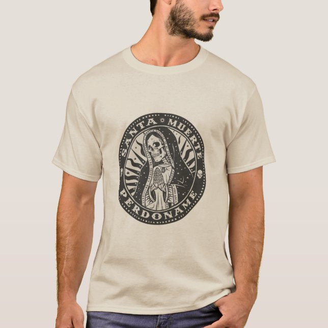 Santa Muerte Perdoname T Shirt (Framsida)