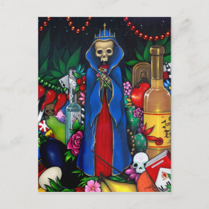 Santa Muerte POSTCARD Day of the dead Helg Vykort