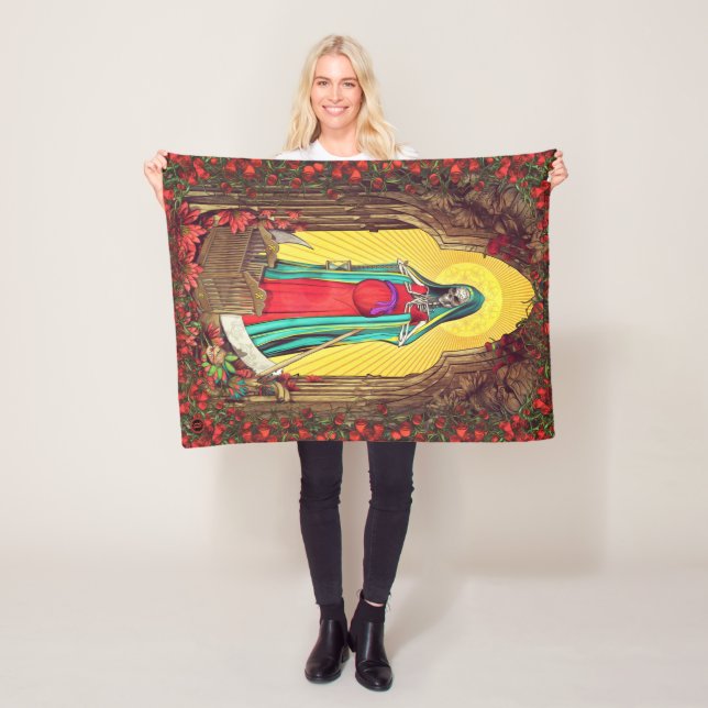 Santa Muerte Tarot - helig död Fleecefilt (På plats)