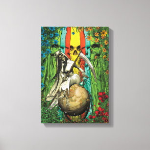 Santa Muerte Tarot - världen Canvastryck