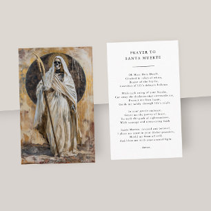 Santa Muerte-vård- och skyddsbönkort Visitkort