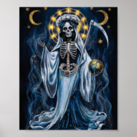 Santa Muerte with Måne Poster