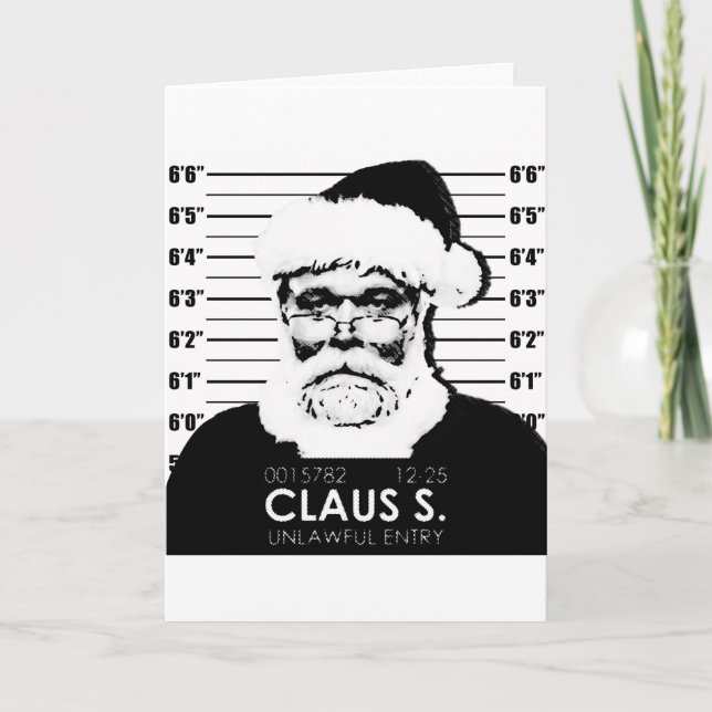 Santa Mugshot Card Helgkort (Framsida)