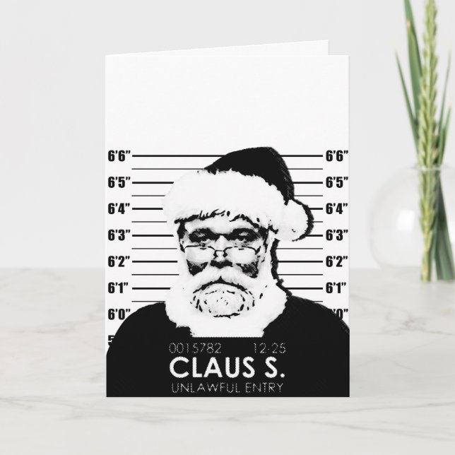 Santa Mugshotkort Helgkort (Framsida)