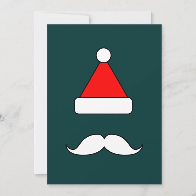 Santa Mustache Julkort (Framsida)