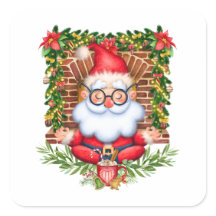 Santa Namaste Yoga Pose-jul